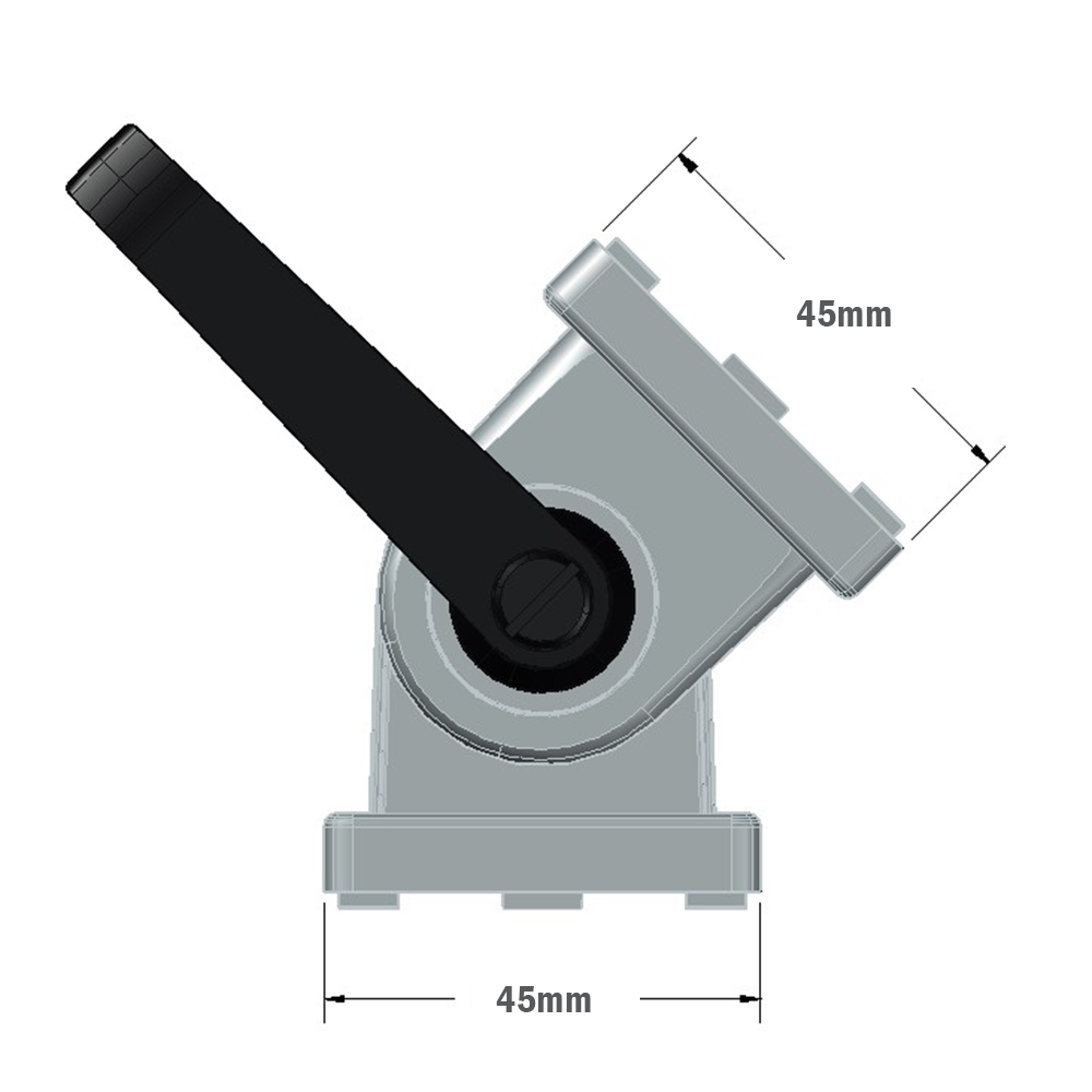 42-001-1 MODULAR SOLUTIONS PIVOT JOINT<br>45 PIVOT JOINT WITH LOCKING HANDLE